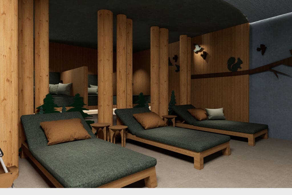 Kinderwellness Gemütlicher Liegebreich Hotel Zauchensee Zentral